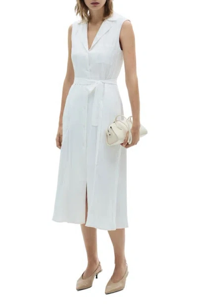 Mango A-line Shirtdress In White