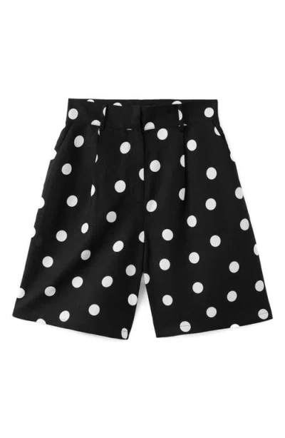 Mango Abrei Polka Dot Shorts In Black