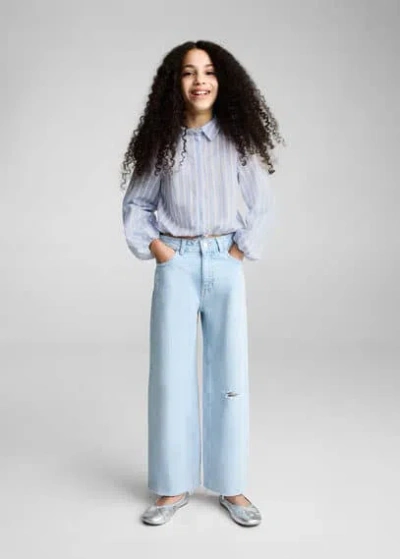 Mango Kids' Adjustable Waist Shirt Blue