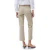 Mango Alex Raw Hem Patch Pocket Crop Flare Jeans In Pastel Green