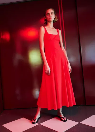 Mango A-line Dress With Gathered Details In Multi