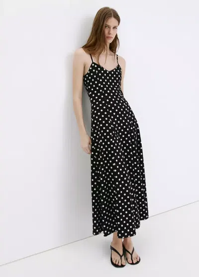 Mango A-line Dress With Godets In Black