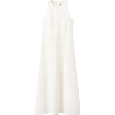 Mango A-line Dress With Stitching Detail In White