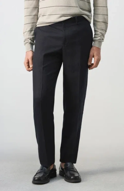 Mango Amalfi Slim Fit Suit Trousers In Blue