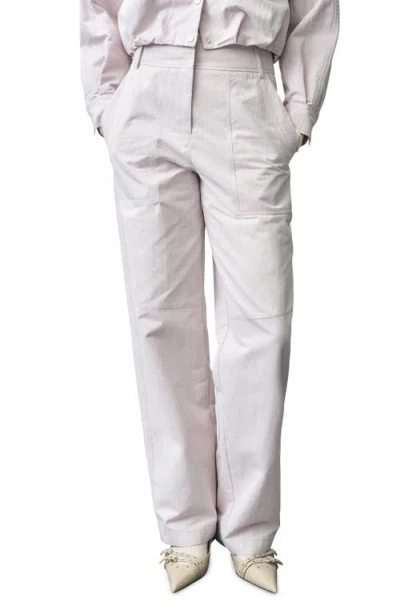 Mango Amalia Straight Leg Pants In Lilac