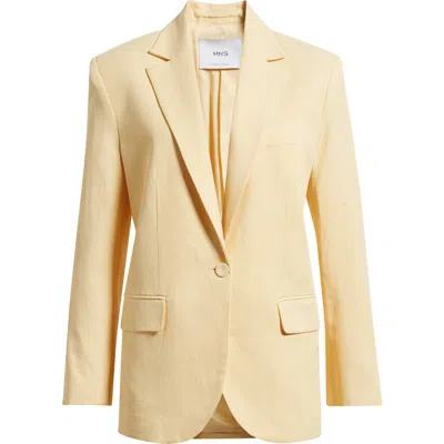 Mango Americana Martini Jacket In Yellow