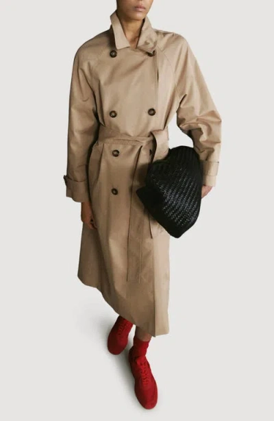 Mango Angela Belted Trench Coat In Brown