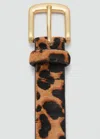 Mango Ceinture Cuir Imprimé Animal Marron - Femme - L -
