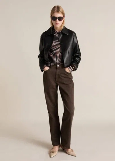 Mango Blouse Marron - Femme - L -