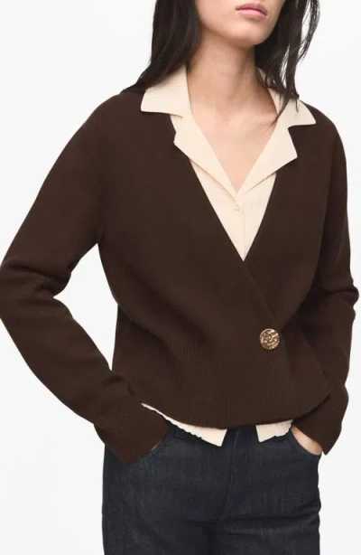 Mango Anita Cardign In Brown