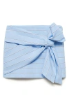 Mango Anita Stripe Cotton Miniskirt