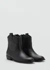 Mango Ankle Boots Black In Black