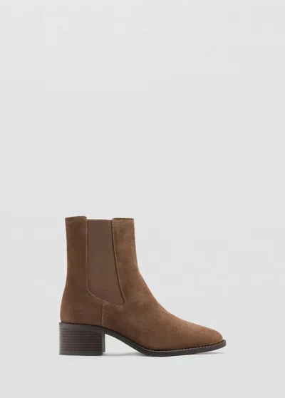Mango Ankle Boots Maya In Brown
