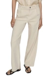 Mango Camilla High Waist Balloon Leg Jeans In Ecru