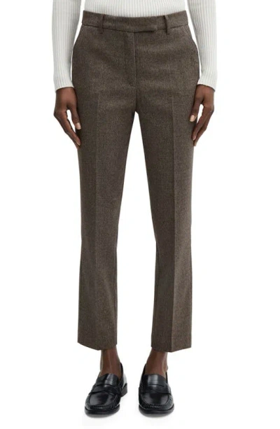 Mango Ankle Skinny Suit Pants In Grey