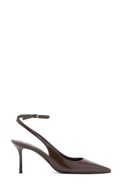 MANGO MANGO ANKLE STRAP POINTED TOE SLINGBACK PUMP