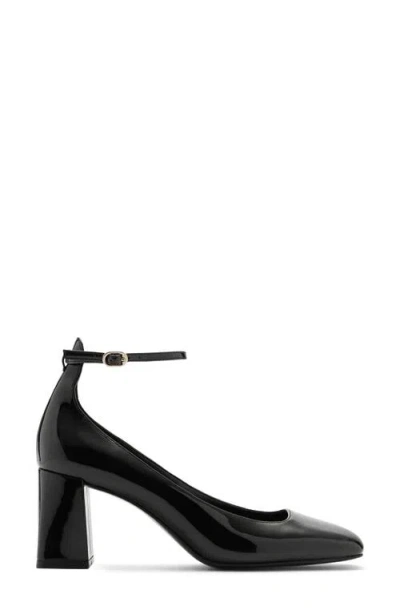 Mango Ankle Strap Pump In Black