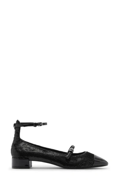 Mango Ankle Strap Pump In Black