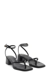 Mango Ankle Strap Sandal In Black