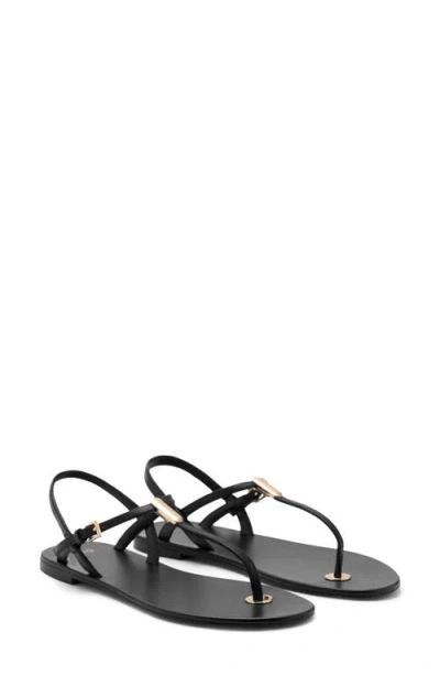 Mango Ankle Strap Sandal In Black
