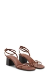 Mango Heeled Sandals With Straps Leather In Brown