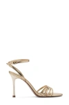 Mango Ankle Strap Sandal In Gold
