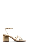 Mango Ankle Strap Sandal In Gold