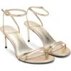 Mango Ankle Strap Sandal In Gold