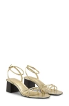 Mango Ankle Strap Sandal In Gold