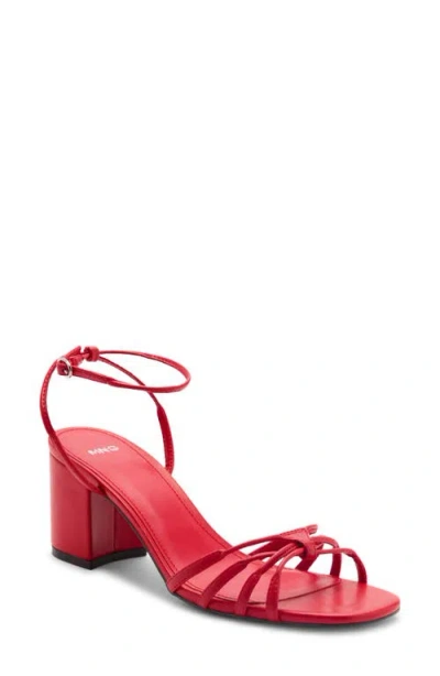 Mango Ankle Strap Sandal In Red