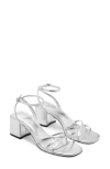 Mango Ankle Strap Sandal In Silver