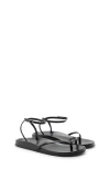 Mango Ankle Strap Slide Sandal In Black