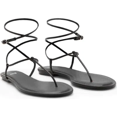 Mango Ankle Wrap Sandals In Multi