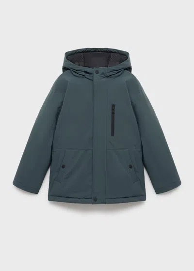 Mango Kids' Anorak Petrol Blue In Green