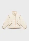 Mango Quilted Jacket In White