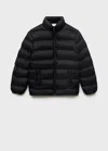 Mango Kids' Quilted Jacket In Black