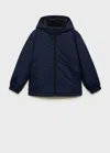 Mango Kids' Water-repellent Quilted Coat Navy In Blue