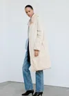 Mango Anorak Matelassé Long In Orange