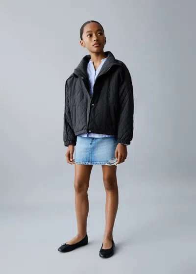 Mango Anorak Matelassé Oversize Bleu Marine Foncé - Enfants - 13-14 Ans -  Kids In Black