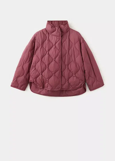 Mango Anorak Nata In Burgundy