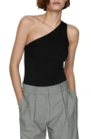 Mango Asim One-shoulder Top In Black