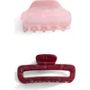 Mango Assorted 2-pack Claw Clips In Pink