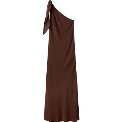 Mango Asymmetric A-line Dress In Brown
