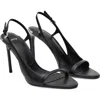 Mango Asymmetric Ankle Strap Sandal In Black