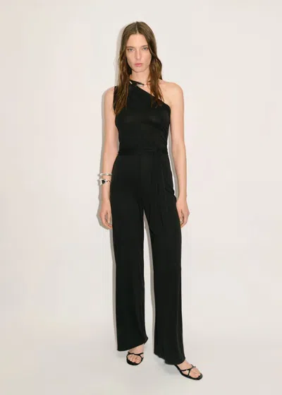 Mango Asymmetric Belt Jumpsuit