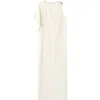 Mango Asymmetric Column Dress In Neutral