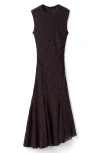 Mango Asymmetric Lace Maxi Dress In Black