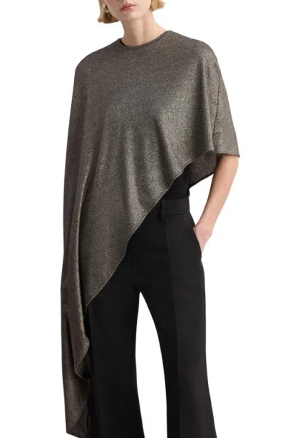 Mango Asymmetric Lurex Cape In Multi