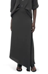 Mango Asymmetrical Maxi-skirt In Gray