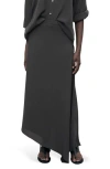 Mango Asymmetrical Maxi-skirt In Gray